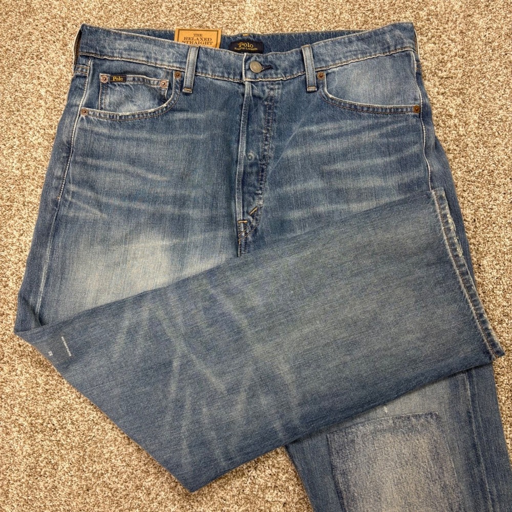 NWT Polo Ralph Lauren The Relaxed Straight Crop Jeans Authentic Denim Women's 32